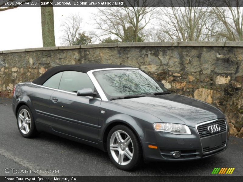 Dolphin Grey Metallic / Black 2008 Audi A4 2.0T quattro Cabriolet