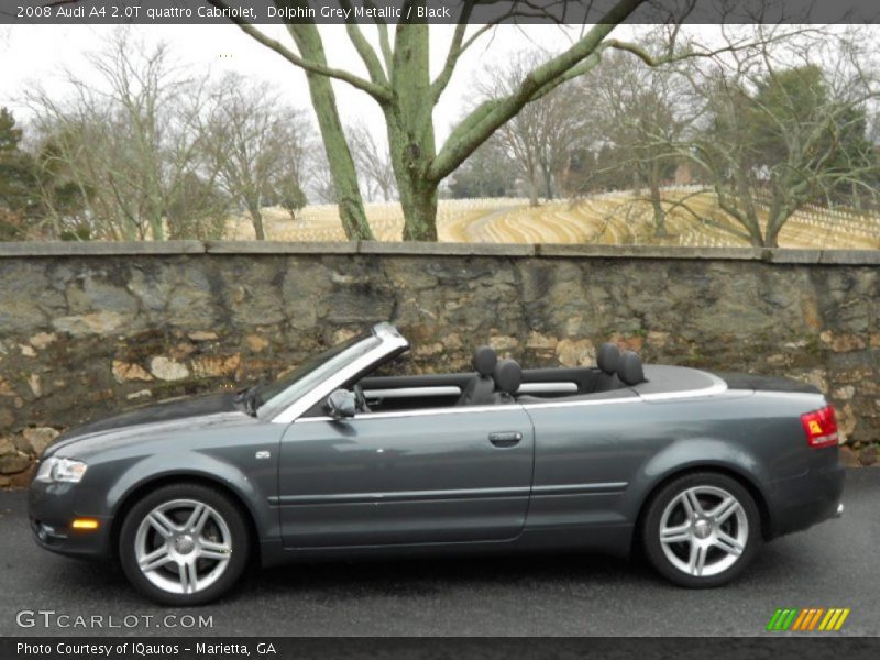 Dolphin Grey Metallic / Black 2008 Audi A4 2.0T quattro Cabriolet