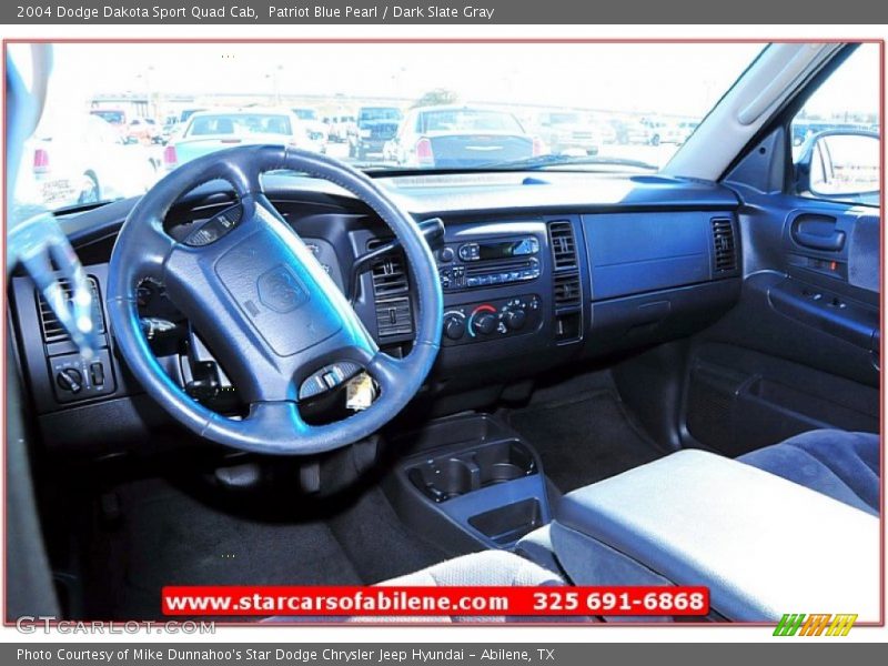 Patriot Blue Pearl / Dark Slate Gray 2004 Dodge Dakota Sport Quad Cab