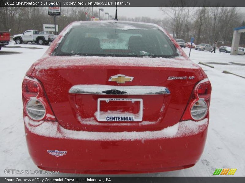 Victory Red / Jet Black/Dark Titanium 2012 Chevrolet Sonic LT Sedan