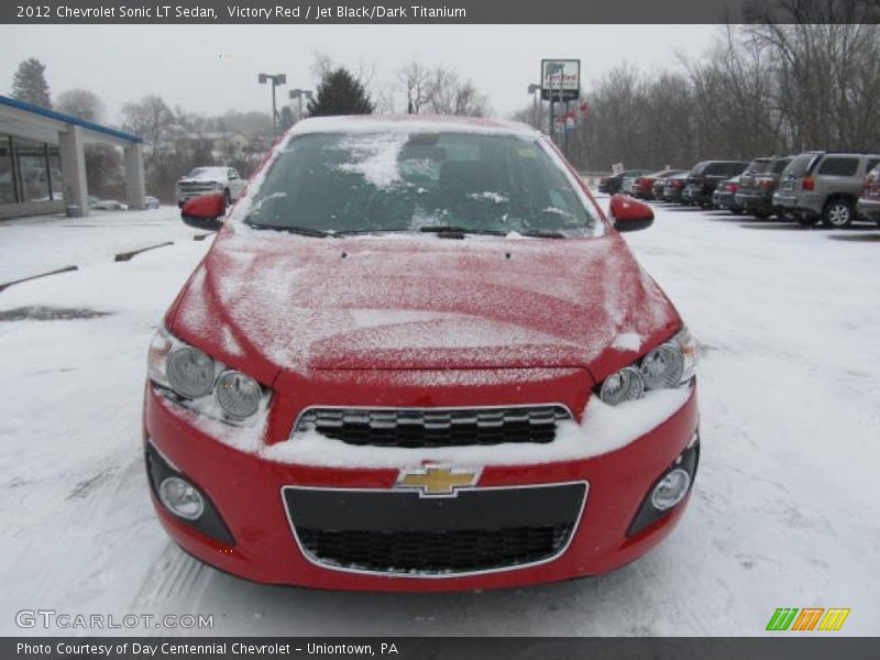 Victory Red / Jet Black/Dark Titanium 2012 Chevrolet Sonic LT Sedan
