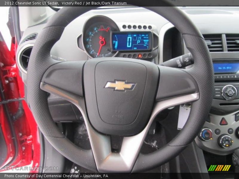 Victory Red / Jet Black/Dark Titanium 2012 Chevrolet Sonic LT Sedan