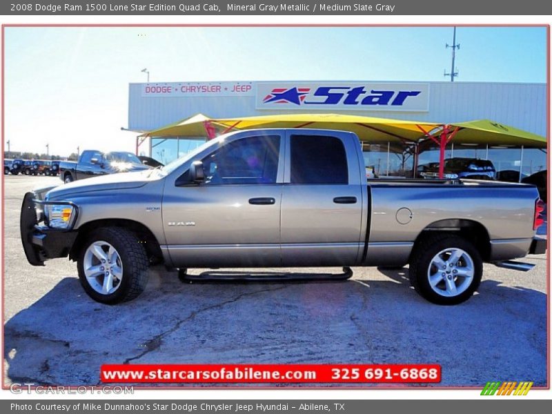 Mineral Gray Metallic / Medium Slate Gray 2008 Dodge Ram 1500 Lone Star Edition Quad Cab