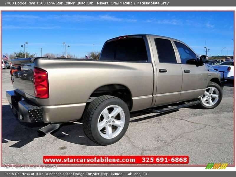 Mineral Gray Metallic / Medium Slate Gray 2008 Dodge Ram 1500 Lone Star Edition Quad Cab