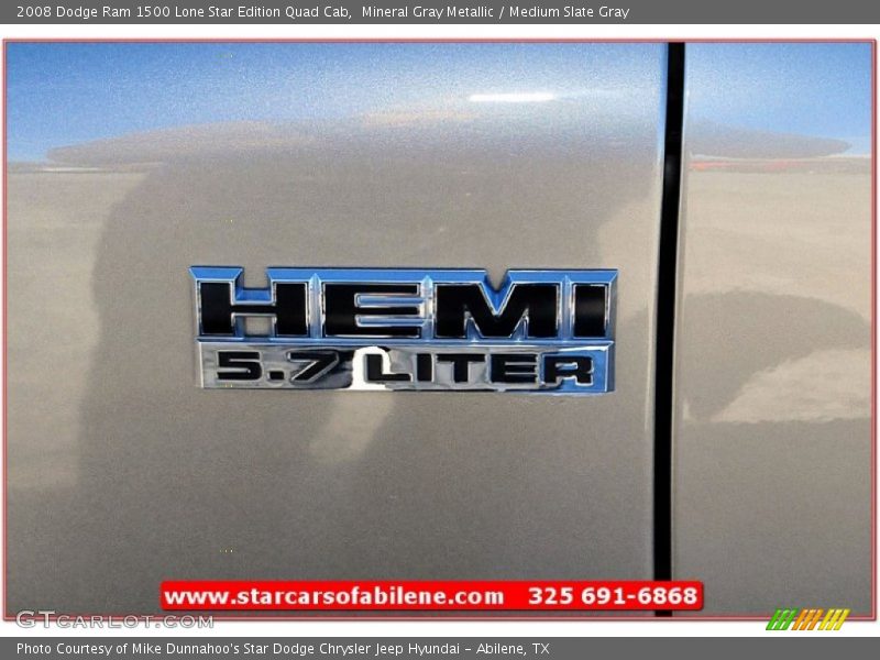 Mineral Gray Metallic / Medium Slate Gray 2008 Dodge Ram 1500 Lone Star Edition Quad Cab