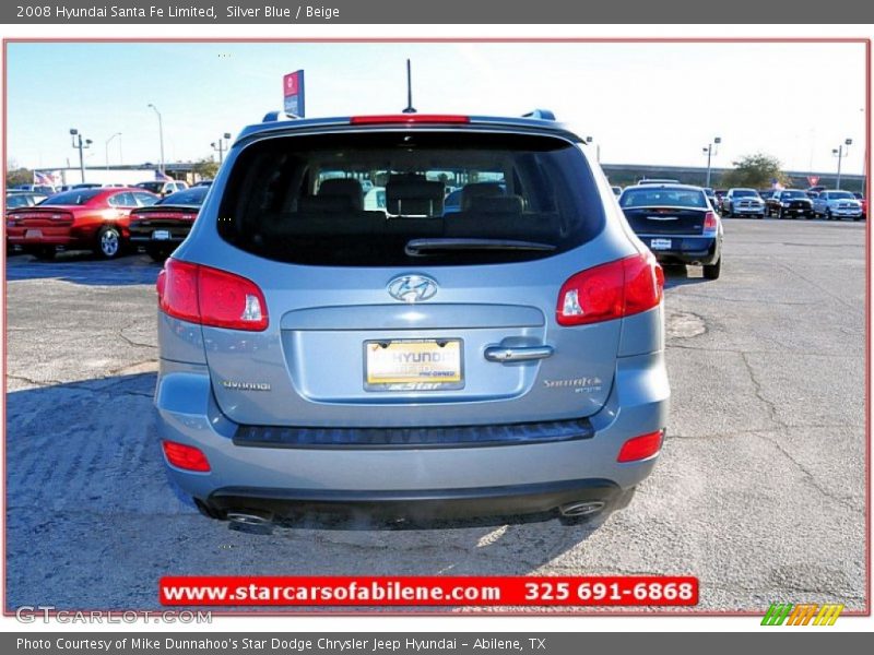 Silver Blue / Beige 2008 Hyundai Santa Fe Limited