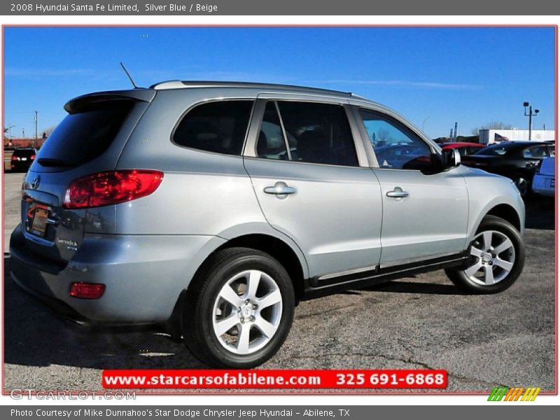 Silver Blue / Beige 2008 Hyundai Santa Fe Limited