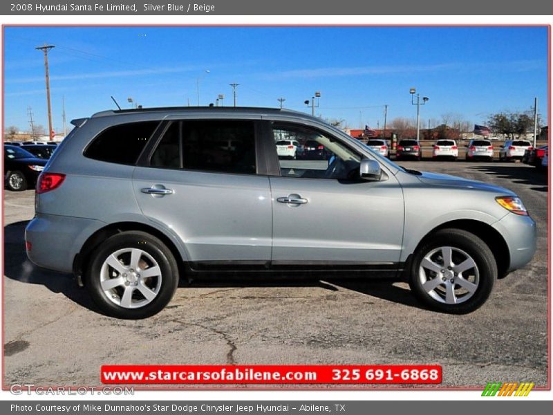 Silver Blue / Beige 2008 Hyundai Santa Fe Limited
