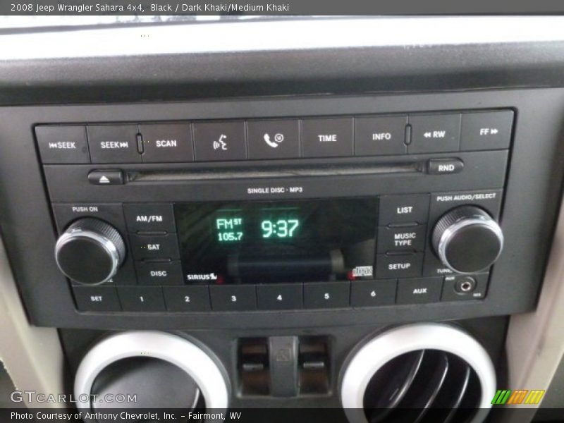 Black / Dark Khaki/Medium Khaki 2008 Jeep Wrangler Sahara 4x4
