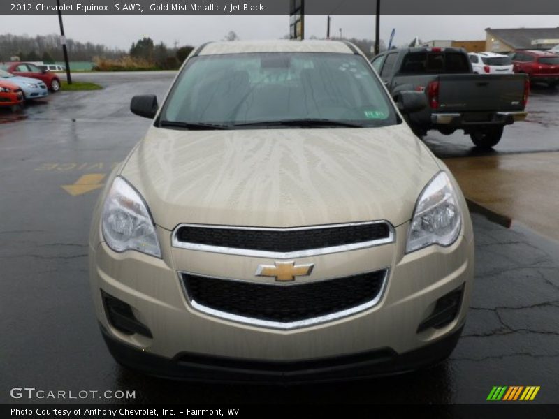 Gold Mist Metallic / Jet Black 2012 Chevrolet Equinox LS AWD