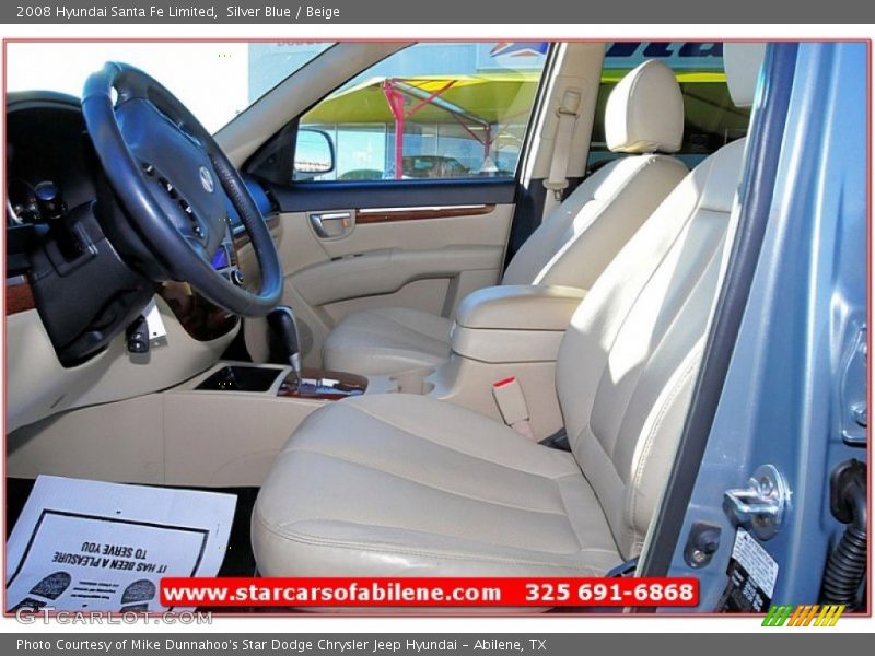 Silver Blue / Beige 2008 Hyundai Santa Fe Limited