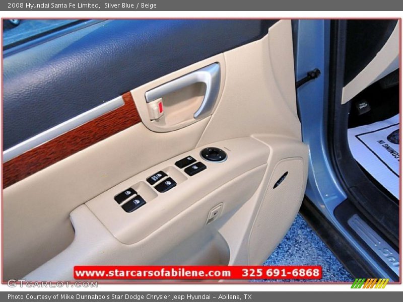 Silver Blue / Beige 2008 Hyundai Santa Fe Limited