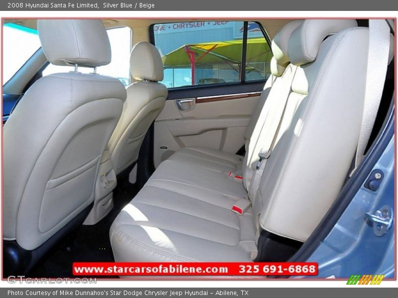 Silver Blue / Beige 2008 Hyundai Santa Fe Limited