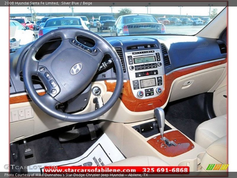 Silver Blue / Beige 2008 Hyundai Santa Fe Limited