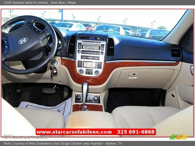 Silver Blue / Beige 2008 Hyundai Santa Fe Limited