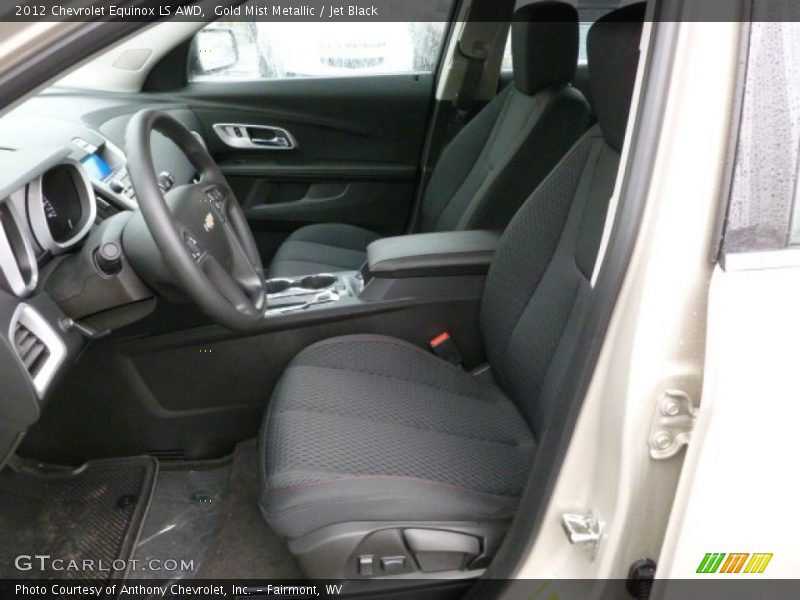 Gold Mist Metallic / Jet Black 2012 Chevrolet Equinox LS AWD