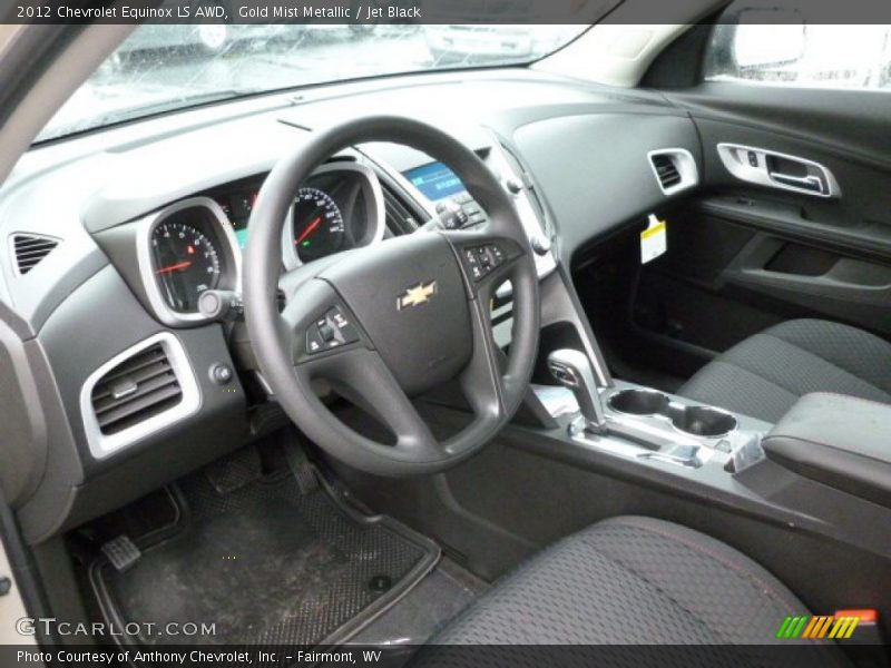 Gold Mist Metallic / Jet Black 2012 Chevrolet Equinox LS AWD