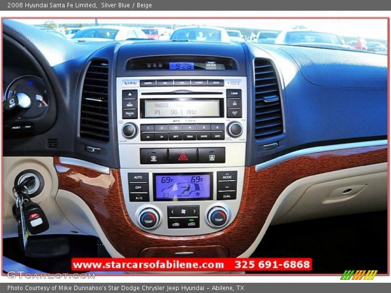 Silver Blue / Beige 2008 Hyundai Santa Fe Limited