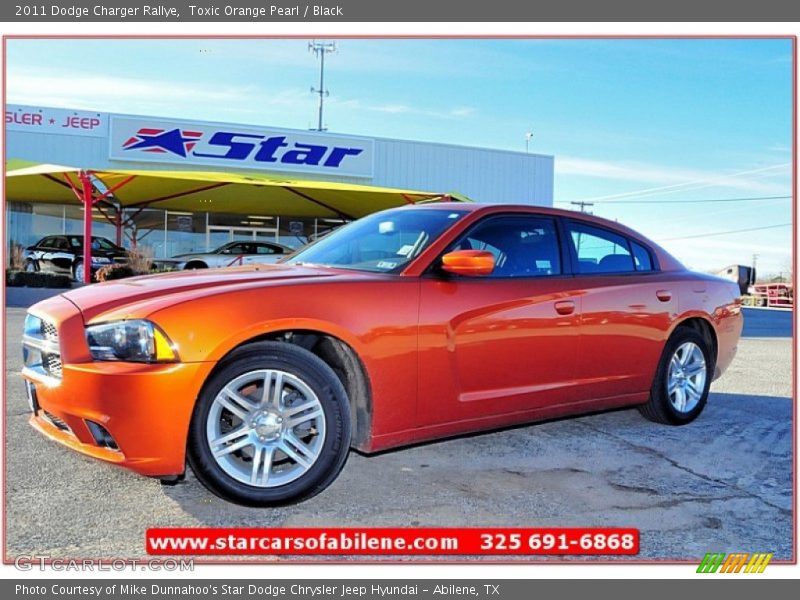 Toxic Orange Pearl / Black 2011 Dodge Charger Rallye