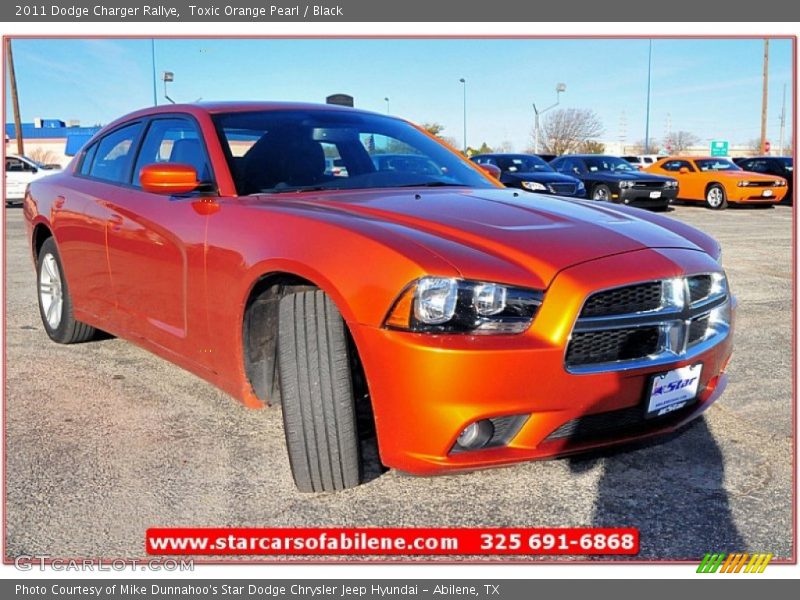 Toxic Orange Pearl / Black 2011 Dodge Charger Rallye