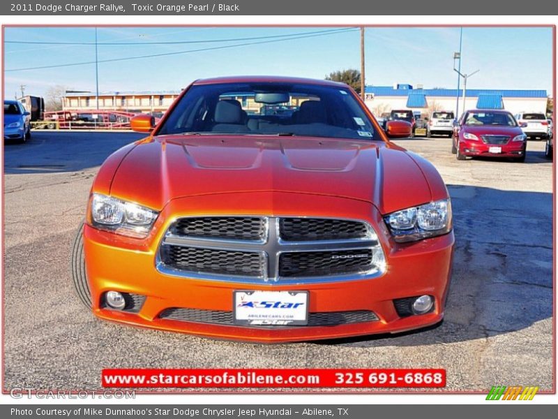 Toxic Orange Pearl / Black 2011 Dodge Charger Rallye