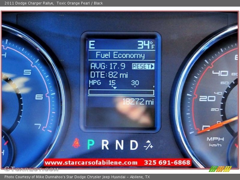 Toxic Orange Pearl / Black 2011 Dodge Charger Rallye