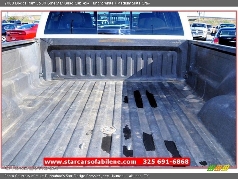 Bright White / Medium Slate Gray 2008 Dodge Ram 3500 Lone Star Quad Cab 4x4