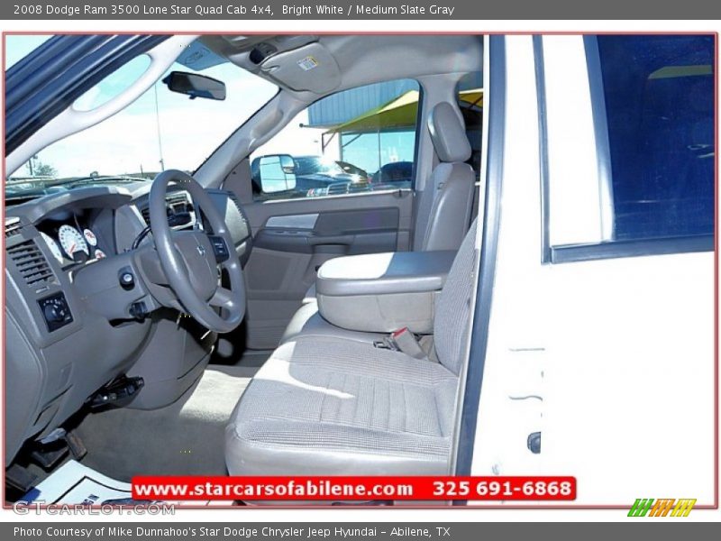 Bright White / Medium Slate Gray 2008 Dodge Ram 3500 Lone Star Quad Cab 4x4