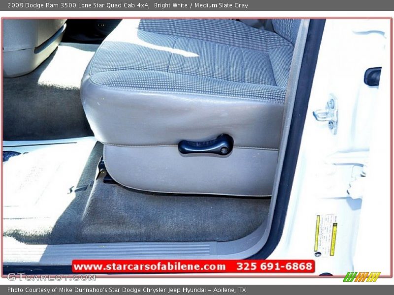 Bright White / Medium Slate Gray 2008 Dodge Ram 3500 Lone Star Quad Cab 4x4