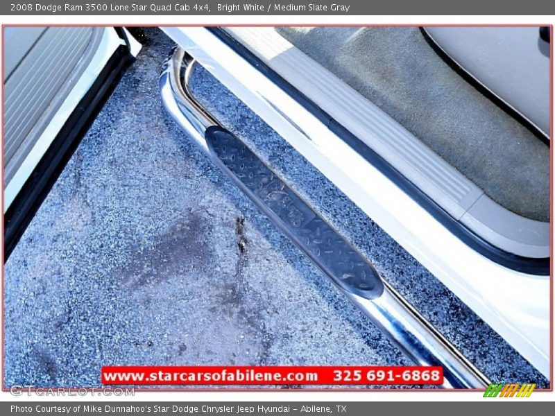 Bright White / Medium Slate Gray 2008 Dodge Ram 3500 Lone Star Quad Cab 4x4