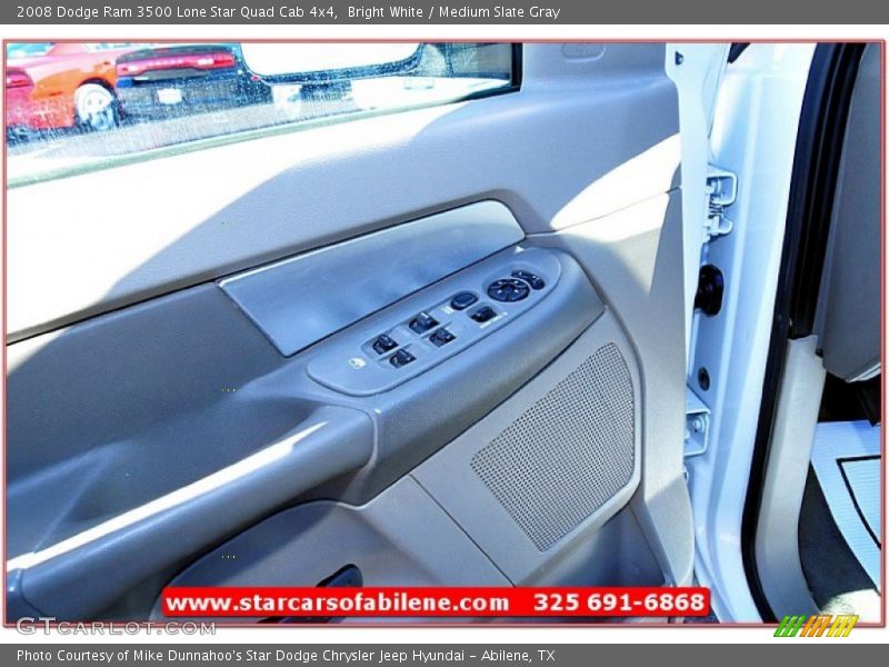 Bright White / Medium Slate Gray 2008 Dodge Ram 3500 Lone Star Quad Cab 4x4