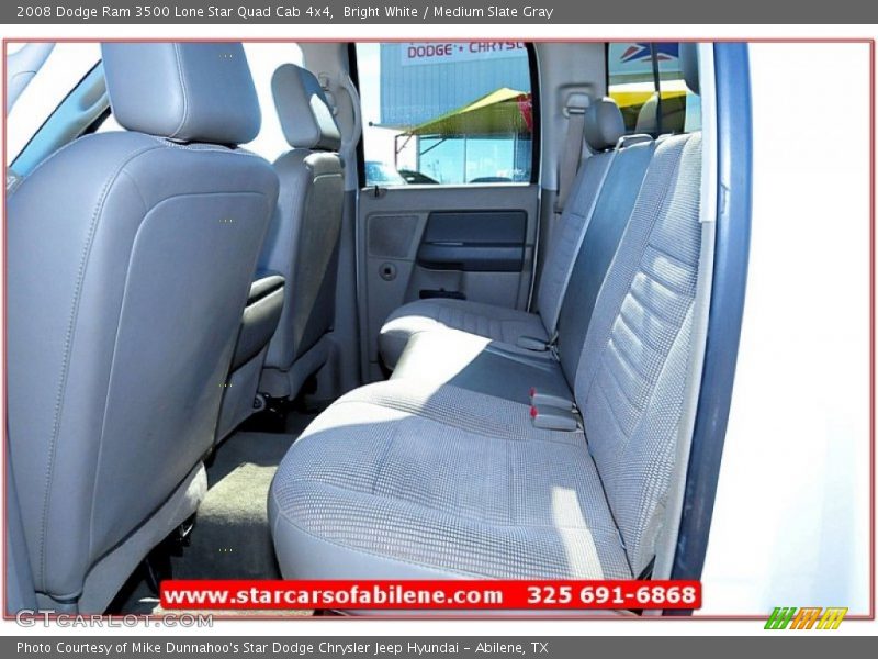 Bright White / Medium Slate Gray 2008 Dodge Ram 3500 Lone Star Quad Cab 4x4