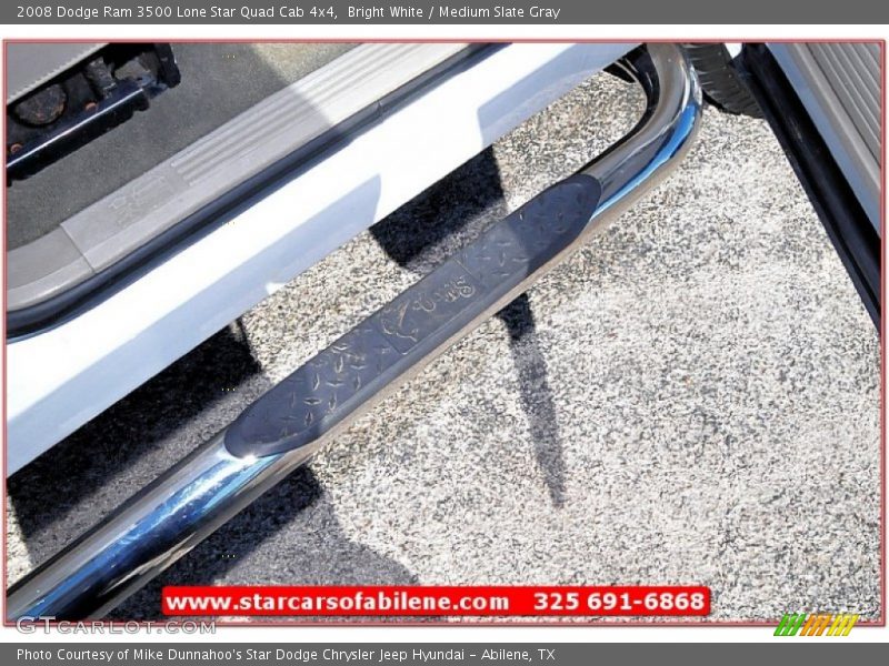 Bright White / Medium Slate Gray 2008 Dodge Ram 3500 Lone Star Quad Cab 4x4