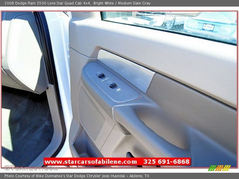 Bright White / Medium Slate Gray 2008 Dodge Ram 3500 Lone Star Quad Cab 4x4