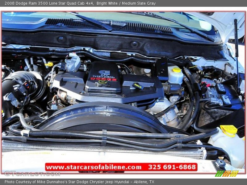 Bright White / Medium Slate Gray 2008 Dodge Ram 3500 Lone Star Quad Cab 4x4
