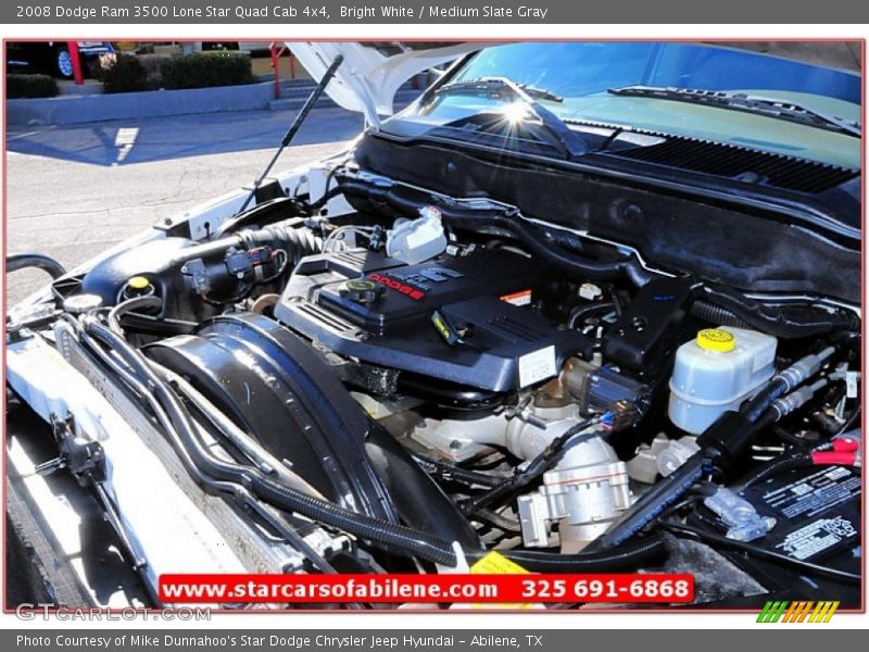 Bright White / Medium Slate Gray 2008 Dodge Ram 3500 Lone Star Quad Cab 4x4
