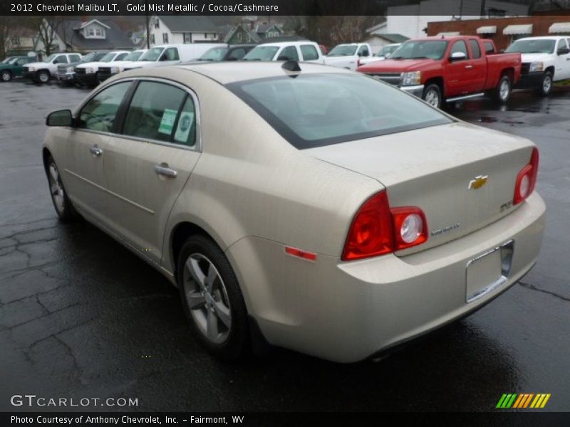 Gold Mist Metallic / Cocoa/Cashmere 2012 Chevrolet Malibu LT