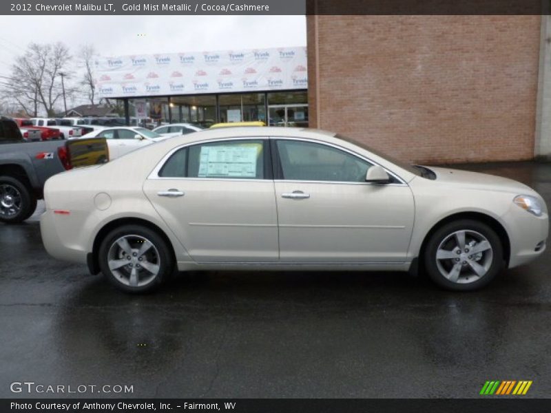 Gold Mist Metallic / Cocoa/Cashmere 2012 Chevrolet Malibu LT
