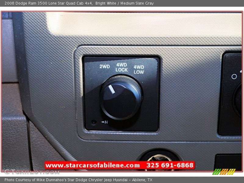 Bright White / Medium Slate Gray 2008 Dodge Ram 3500 Lone Star Quad Cab 4x4