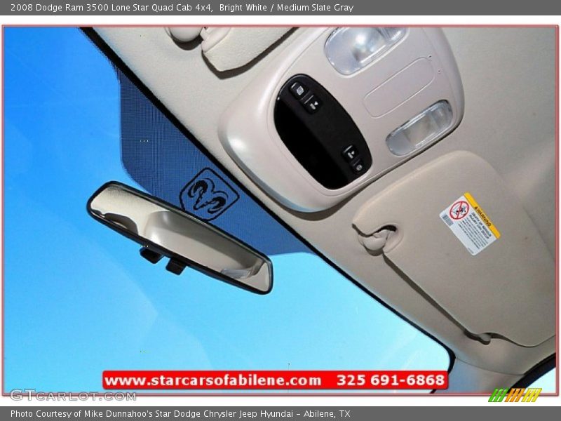 Bright White / Medium Slate Gray 2008 Dodge Ram 3500 Lone Star Quad Cab 4x4