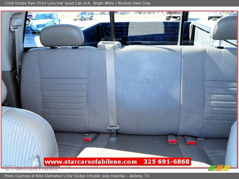 Bright White / Medium Slate Gray 2008 Dodge Ram 3500 Lone Star Quad Cab 4x4