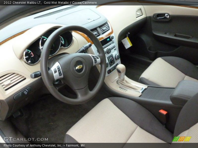 Gold Mist Metallic / Cocoa/Cashmere 2012 Chevrolet Malibu LT