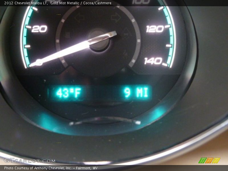 Gold Mist Metallic / Cocoa/Cashmere 2012 Chevrolet Malibu LT