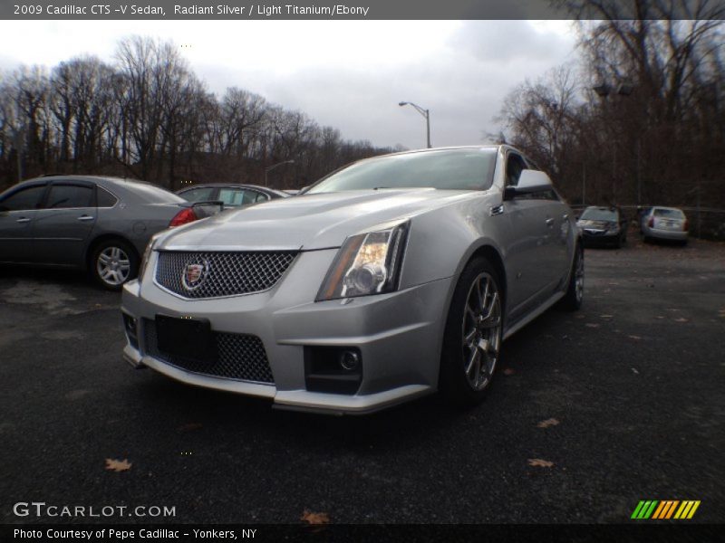 Radiant Silver / Light Titanium/Ebony 2009 Cadillac CTS -V Sedan