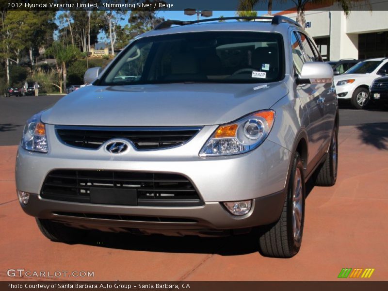 Shimmering Silver / Beige 2012 Hyundai Veracruz Limited