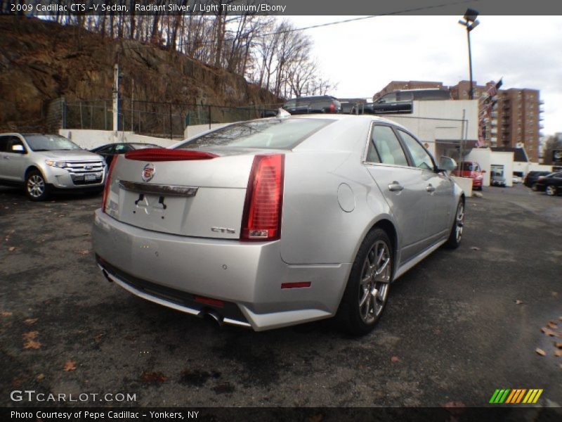 Radiant Silver / Light Titanium/Ebony 2009 Cadillac CTS -V Sedan