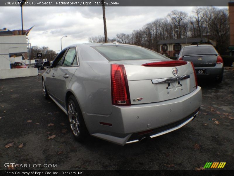 Radiant Silver / Light Titanium/Ebony 2009 Cadillac CTS -V Sedan
