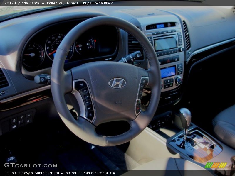 Mineral Gray / Cocoa Black 2012 Hyundai Santa Fe Limited V6