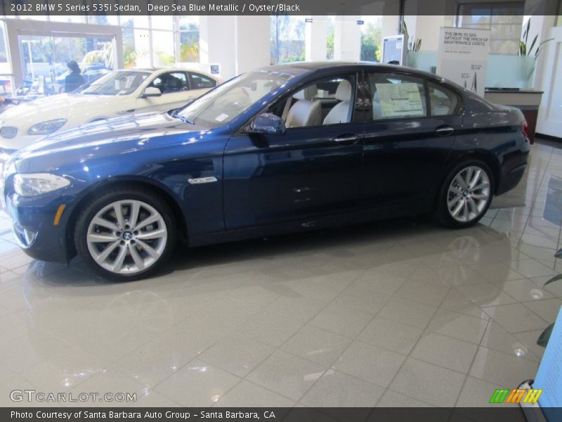 Deep Sea Blue Metallic / Oyster/Black 2012 BMW 5 Series 535i Sedan