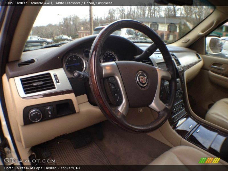 White Diamond / Cocoa/Cashmere 2009 Cadillac Escalade AWD